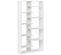 Libreria a 8 ripiani in truciolato bianco Fontas