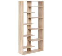 Libreria a 8 ripiani in truciolato marrone chiaro Fontas