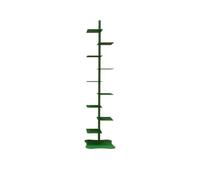 Libreria A 9 Ripiani Con Dorso In Metallo, Fai Da Te, Torre Verticale Con Regolazione Della Rotazione Libera Su Tre Lati For Libri, For Piccoli Spazi, Libreria A Scala Alta E Stretta(Green)