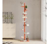 Libreria A 9 Ripiani Con Struttura A Spina Dorsale, Torre Libreria Verticale In Ferro (nera) | Libreria Creativa Per Raccontare Storie, Scaffale Angolare Per Soggiorno E Ufficio Orange