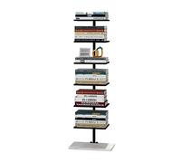 Libreria a colonna vertebrale in metallo, a 6/8 livelli, invisibile, sottile, a forma di scala, per soggiorno, casa, ufficio, studio, soggiorno e salotto