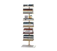 Libreria a colonna vertebrale in metallo, a 6/8 livelli, invisibile, sottile, a forma di scala, per soggiorno, casa, ufficio, studio, soggiorno e salotto