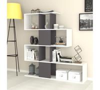 Libreria a Cubi Snake Bianca Moderna Mensole Mobile in Legno Scaffali da Ufficio