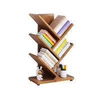 Libreria a Forma di Albero, Scaffale for Libri Verticale, Libreria Stretta, Adatta for Soggiorno e Studio, Può Memorizzare CD, Film, Libri(3-tier)