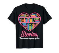 Libreria a Forma di Cuore, Design con storie, Universale Maglietta