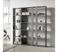 Libreria a parete in legno Cemento KATO C 178x204 cm