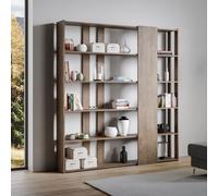 Libreria a parete KATO D in legno Noce 178xh204 cm