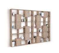 Libreria a parete XL Iacopo con ante (321,6 x 236,4 cm), Quercia