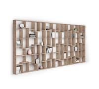 Libreria a parete XXL Iacopo (482,4 x 236,4 cm), Quercia