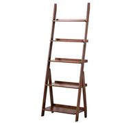 Libreria a ripiani a scala, 5-Tier Open Narrow Bookcase, Ladder Shelf, Freestanding Display for Home Office, Living Room, Bedroom, Kitchen, Rustic Brown Ripiano portaoggetti