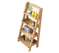 Libreria a ripiani a scala, Scaffale a scala in legno a 5 livelli, ripiani portaoggetti inclinati multiuso autoportanti, libreria aperta for camera da letto, soggiorno, bagno, cucina, ufficio Ripiano