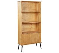 Libreria a scaffale in legno chiaro a 2 ante Timmins