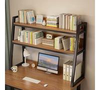 Libreria a scala per scrivania del computer, libreria per desktop dormitorio, organizer per conigliera da scrivania a 2 livelli, espositore multiuso da bancone per mobili da ufficio domestico