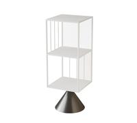 Libreria a torre girevole a 360°, in metallo, design industriale moderno per riporre oggetti in bagno, soggiorno, cucina, casa, ufficio, camera da letto