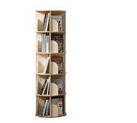 Libreria a torre girevole a 360°, libreria sottile a 5 ripiani, libreria salvaspazio da pavimento per camera da letto e ufficio domestico, soluzione elegante e funzionale per riporre libri
