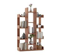 Libreria Ad Albero, Libreria Portaoggetti A Forma Di Albero A 3/4 Livelli, Libreria In Legno Massello Salvaspazio, Ripiano Portaoggetti For Libri, CD, Riviste, Decorazioni (include Solo La Libreria)(W