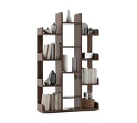 Libreria Ad Albero, Libreria Portaoggetti A Forma Di Albero A 3/4 Livelli, Libreria In Legno Massello Salvaspazio, Ripiano Portaoggetti For Libri, CD, Riviste, Decorazioni (include Solo La Libreria)(B