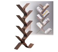 Libreria Ad Albero, Libreria Portaoggetti A Forma Di Albero A 3/5/6/7/8 Livelli, Ripiano In Legno Massello For Libri, CD, Riviste, Decorazioni (include Solo La Libreria)(Brown,8 Tier-62x20x140cm)