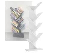 Libreria Ad Albero, Ripiani For Organizzare I Libri Da Pavimento, Nessuna Installazione Richiesta, Libreria A 5/6/7/8 Livelli, For Album, CD, Riviste, Libri, File (include Solo La Libreria)(White,7 Ti