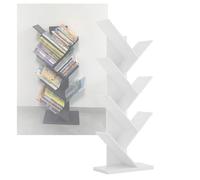 Libreria Ad Albero, Ripiani For Organizzare I Libri Da Pavimento, Nessuna Installazione Richiesta, Libreria A 5/6/7/8 Livelli, For Album, CD, Riviste, Libri, File (include Solo La Libreria)(White,6 Ti