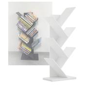 Libreria Ad Albero, Ripiani For Organizzare I Libri Da Pavimento, Nessuna Installazione Richiesta, Libreria A 5/6/7/8 Livelli, For Album, CD, Riviste, Libri, File (include Solo La Libreria)(White,5 Ti