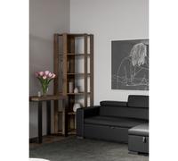 Libreria ad angolo in legno Noce KATO B 60x204 cm
