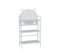 Libreria ad Angolo, Libreria Curva Creativa, Scaffale for Libri for Bambini, Struttura in Ferro Battuto, Adatta for Ufficio Domestico, Soggiorno e Camera da Letto(Color-4,68x28x110cm)
