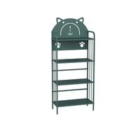 Libreria ad Angolo, Libreria Curva Creativa, Scaffale for Libri for Bambini, Struttura in Ferro Battuto, Adatta for Ufficio Domestico, Soggiorno e Camera da Letto(Color-1,68x28x140cm)