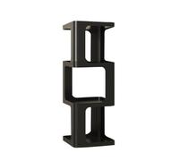 Libreria ad angolo, libreria quadrata creativa, scaffale for libri in ferro, adatto for ingresso, soggiorno e camera da letto(Black,3-tier 30x30x87cm)