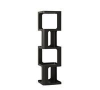 Libreria ad angolo, libreria quadrata creativa, scaffale for libri in ferro, adatto for ingresso, soggiorno e camera da letto(Black,4-tier 30x30x115cm)