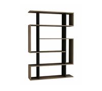 Dmora - Libreria Adhara, Scaffale da ufficio, Mobile portalibri, Biblioteca, 110x26h161 cm, Quercia e Antracite