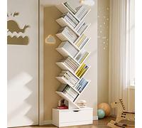 Libreria albero, Scaffale in piedi a forma di albero, scaffale per libreria a forma di albero creativo, libreria in piedi, ripiano a forma di albero per camera da letto, soggiorno e home office ( Colo