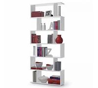 Libreria alta componibile librerie divisoria bifacciale 6 vani in legno mobile