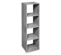 Libreria alta Kali con 4 ripiani, grigia
