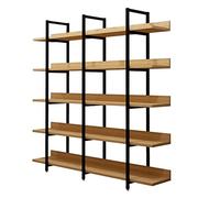 Libreria alta libreria da parete soggiorno pavimento scaffale multistrato armadio scaffale a strati espositore scaffale in acciaio legno ferro battuto libreria artistica organizer (colore: 09) (11)