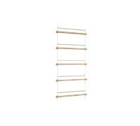 Libreria Alta Moebe Magazine Shelving Oak/ Bianco