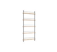 Libreria Alta Moebe Magazine Shelving Oak/ Nero