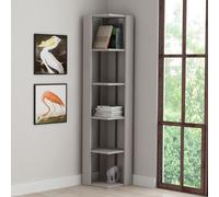 Libreria Angolare 34x34x161 cm in MDF Nati Light Mocha