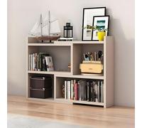 Libreria angolare a 2 ripiani in legno estensibile per soggiorno, camera da letto e ufficio, versatile e espositore