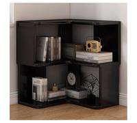 Libreria angolare a forma di L, scaffale Etagere in legno a 3 ripiani con deflettori per risparmiare spazio in studio, soggiorno e ufficio, ideale per libri e decorazioni