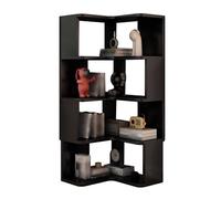 Libreria angolare a forma di L, scaffale Etagere in legno a 3 ripiani con deflettori per risparmiare spazio in studio, soggiorno e ufficio, ideale per libri e decorazioni