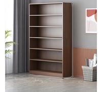 Libreria angolare alta con pannello posteriore da pavimento, libreria aperta, multi scena, perfetta per casa e ufficio (marrone A80)