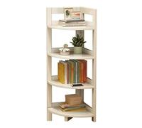 Libreria Angolare Aperta,libreria Angolare Alta A 4 Livelli,librerie Angolari Da Terra,spazio Di Archiviazione A Forma Di L For Piccoli Spazi Ufficio Domestico(White)
