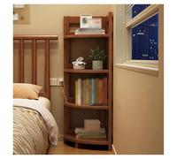 Libreria Angolare Aperta,libreria Angolare Alta A 4 Livelli,librerie Angolari Da Terra,spazio Di Archiviazione A Forma Di L For Piccoli Spazi Ufficio Domestico(Walnut color)
