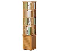 Libreria angolare in legno girevole a 360°, scaffale salvaspazio a 5 ripiani, per soggiorno e camera da letto, per riporre libri mobili per piccoli spazi