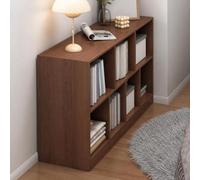 Libreria angolare in legno rattan, mobiletto regolabile per soggiorno | Armadietto versatile | Organizer facile da montare per soggiorno e ufficio a casa
