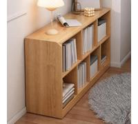Libreria angolare in legno rattan, mobiletto regolabile per soggiorno | Armadietto versatile | Organizer facile da montare per soggiorno e ufficio a casa