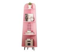 Libreria Angolare, Libreria Angolare A L, Espositore Portaoggetti Con Pannello Posteriore, Spazio Aperto For Soggiorno, Cucina, Ufficio(Color 4,4-tier)