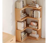 Libreria Angolare, Librerie in Legno a Forma di L, Librerie for Soggiorno, Ufficio, Aula, Camera da Letto, Dormitorio, con Spaziatura Tra i Ripiani di 30cm (2/3/4/5 Livelli)