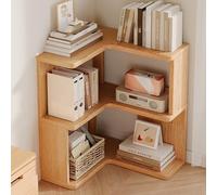 Libreria Angolare, Librerie in Legno a Forma di L, Librerie for Soggiorno, Ufficio, Aula, Camera da Letto, Dormitorio, con Spaziatura Tra i Ripiani di 30cm (2/3/4/5 Livelli)